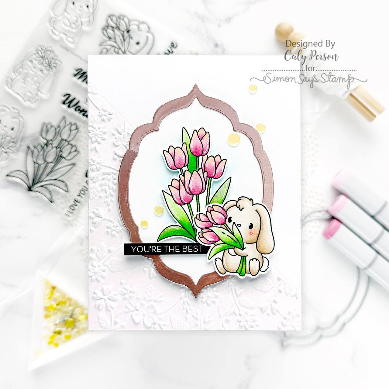 Simon Says Stamp I Love You a Bunch Wafer Dies 1324sdc You Are My Favorite You're The Best Card | color-code:ALT01