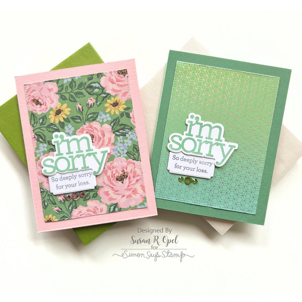 CZ Design Clear Stamps I'm Sorry Sentiments cz392c To Be Loved Sympathy Cards