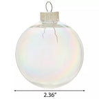Iridescent Fillable Ball Ornaments 6253678 with measurements