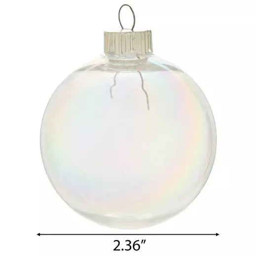 Iridescent Fillable Ball Ornaments 6253678 with measurements