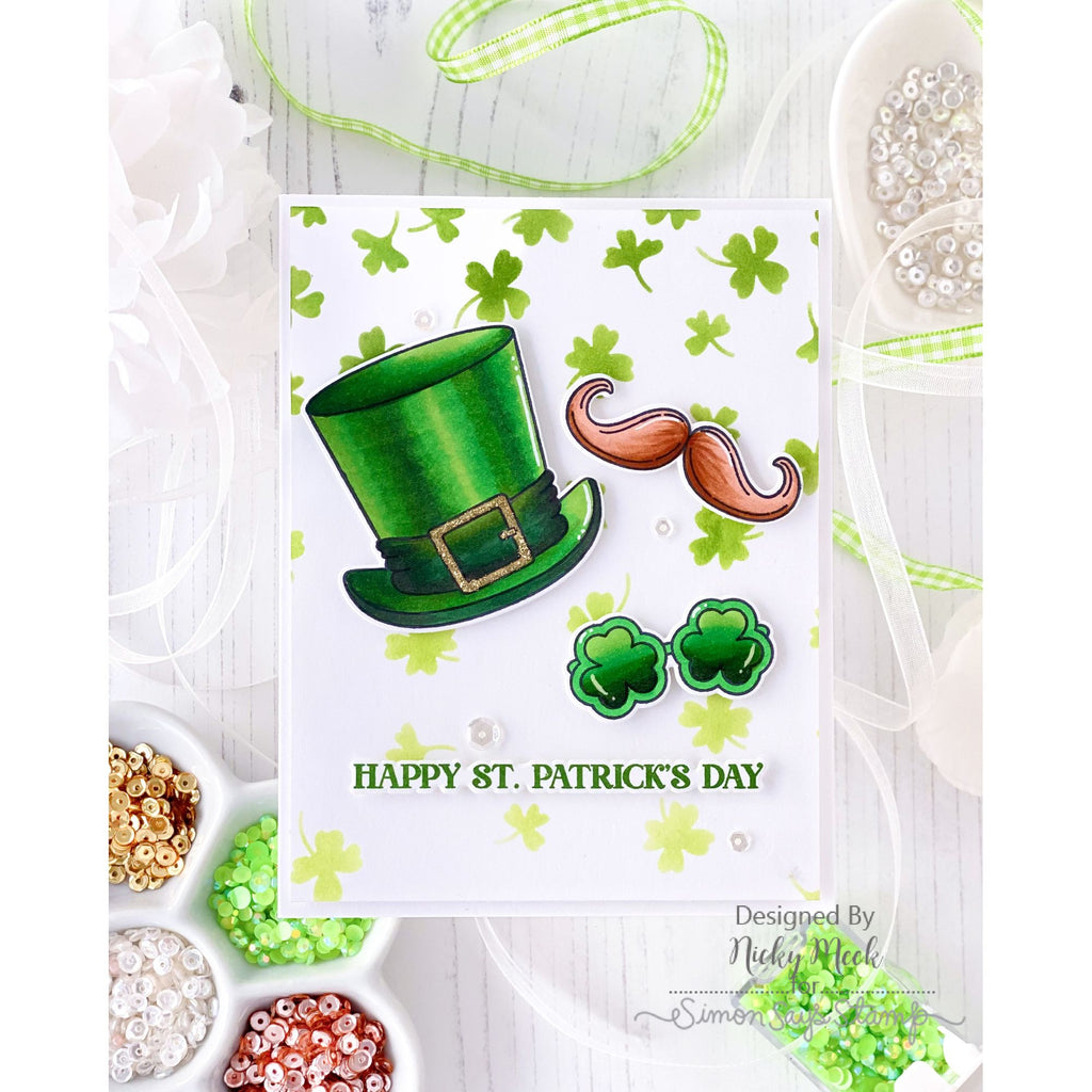 Simon Says Stamp Irish Bits Wafer Dies 1556sdc Beautiful Moments St. Patrick's Day Card