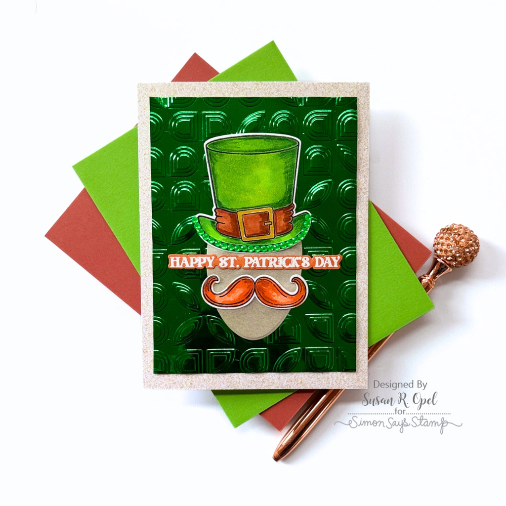 Simon Says Clear Stamps Irish Bits 1366ssc Beautiful Moments St. Patrick's Day Card