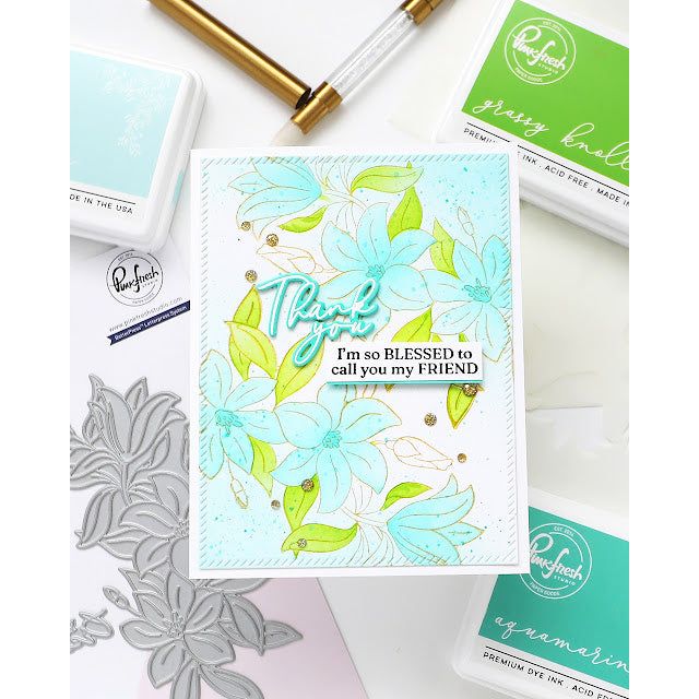 Pinkfresh Studio Delighted For You Press Plate 243824 Blessed You're My Friend Card | color-code:ALT02
