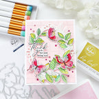 Pinkfresh Studio Fluttering Butterflies Stencils 218924 Be Yourself Card | color-code:ALT01
