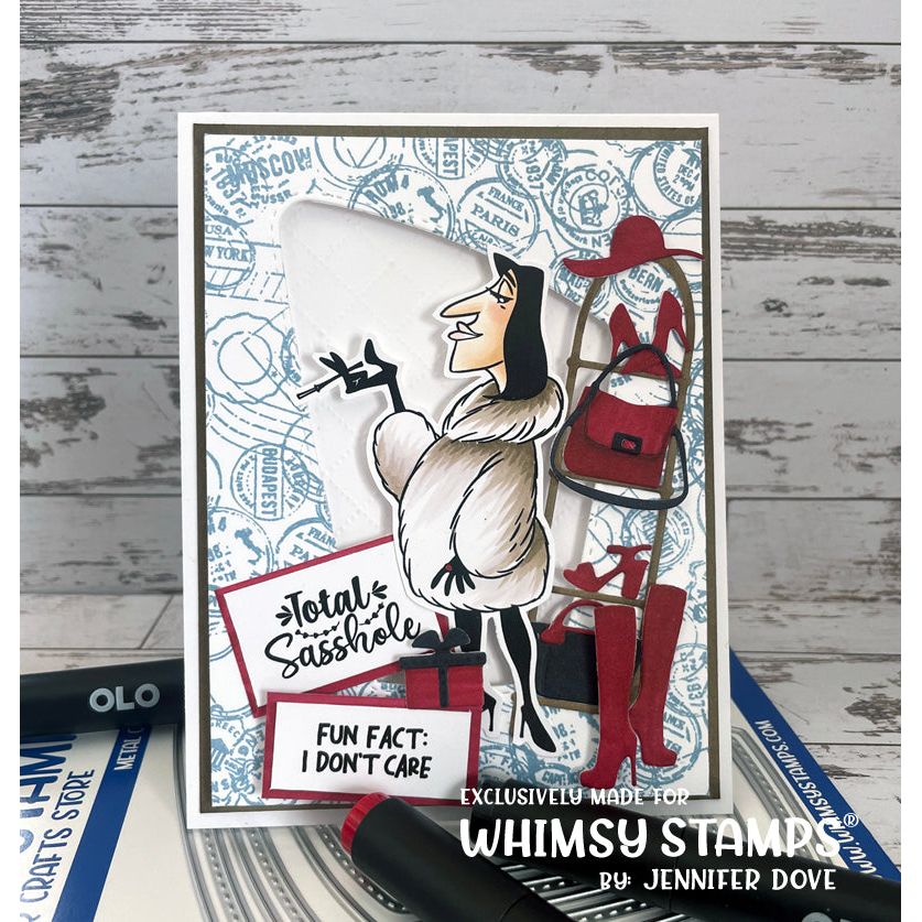 Whimsy Stamps Slay the Day Clear Stamps cwsd217a red and black
