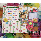 Riley And Company Funny Bones Your Voice Pauses Cling Rubber Stamp rwd-1148 Peace