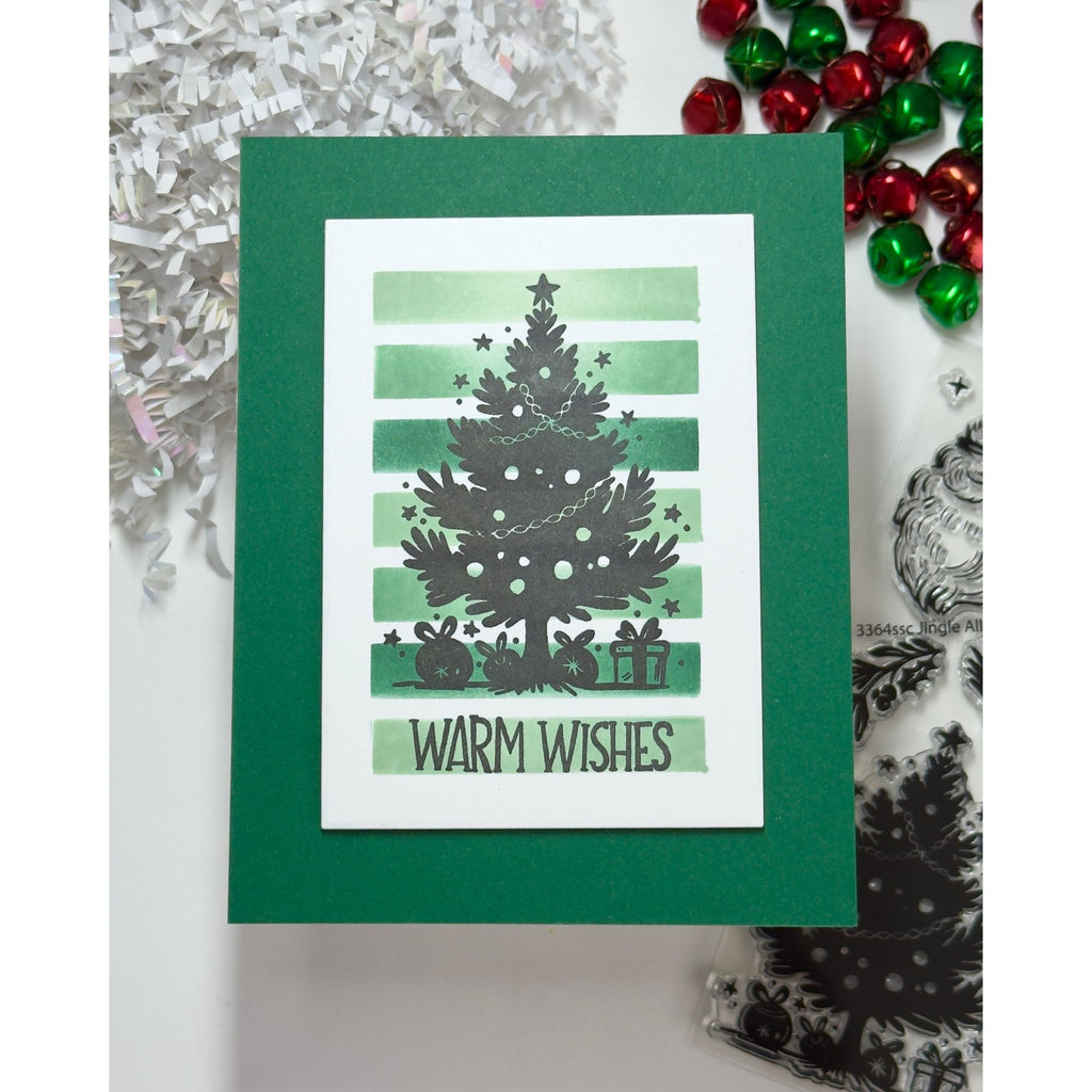Simon Says Clear Stamps Jingle All the Way 3364ssc Christmas Card