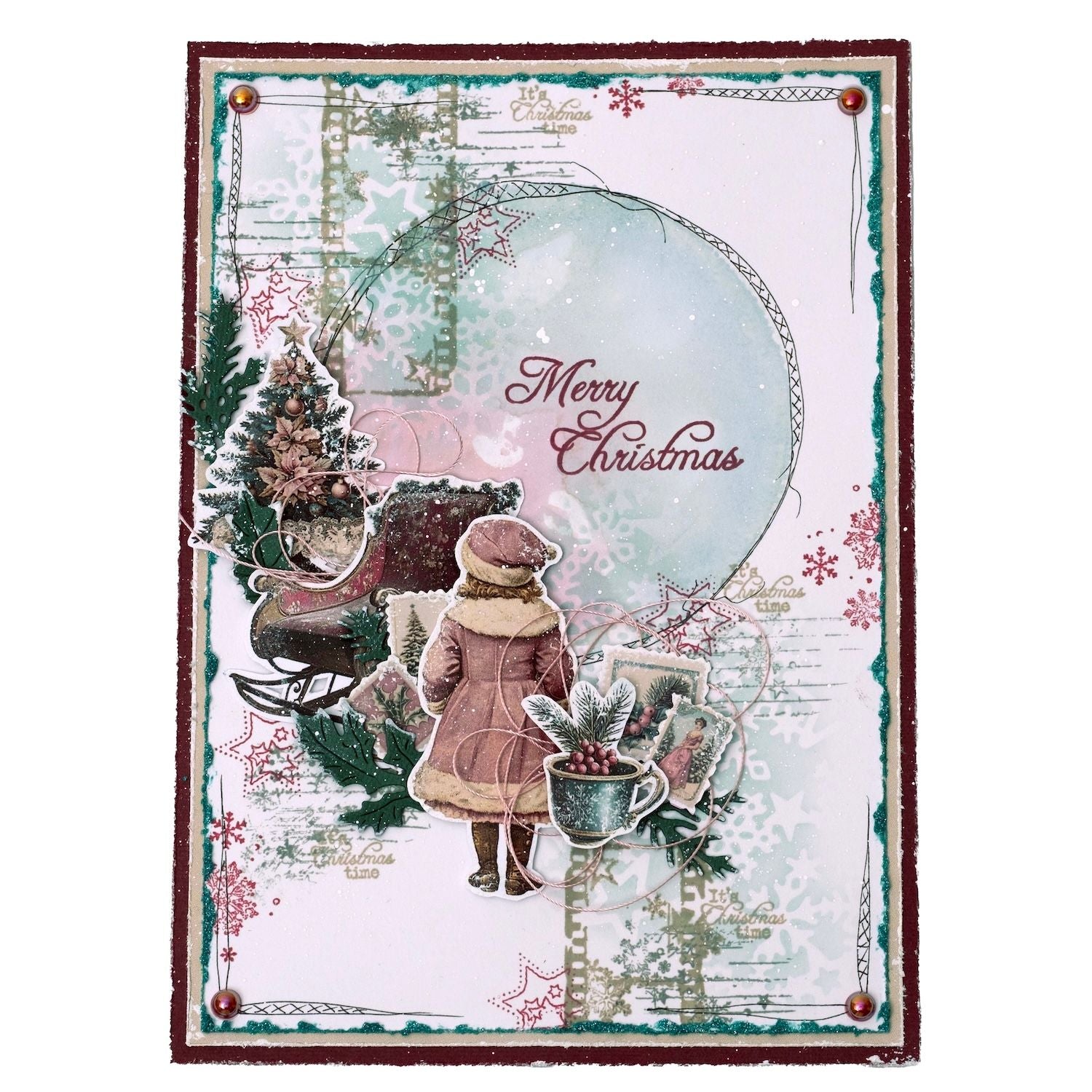 Studio Light Christmas Blush Holiday Wishes Clear Stamps jma-cb-stamp884