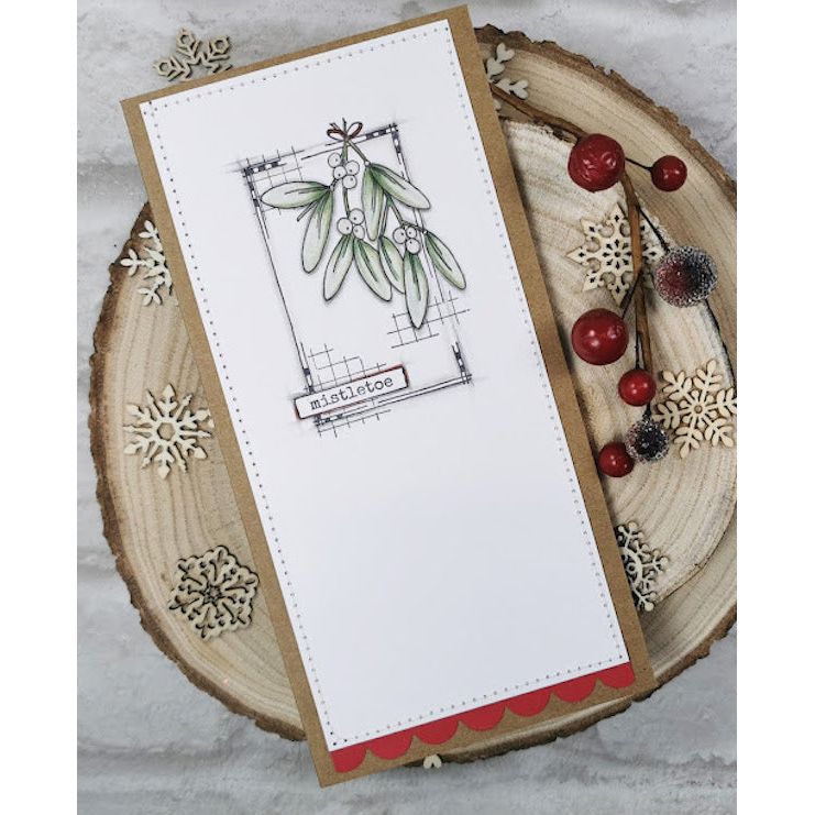 Paper Artsy JOFY 129 Cling Stamps jofy129 mistletoe
