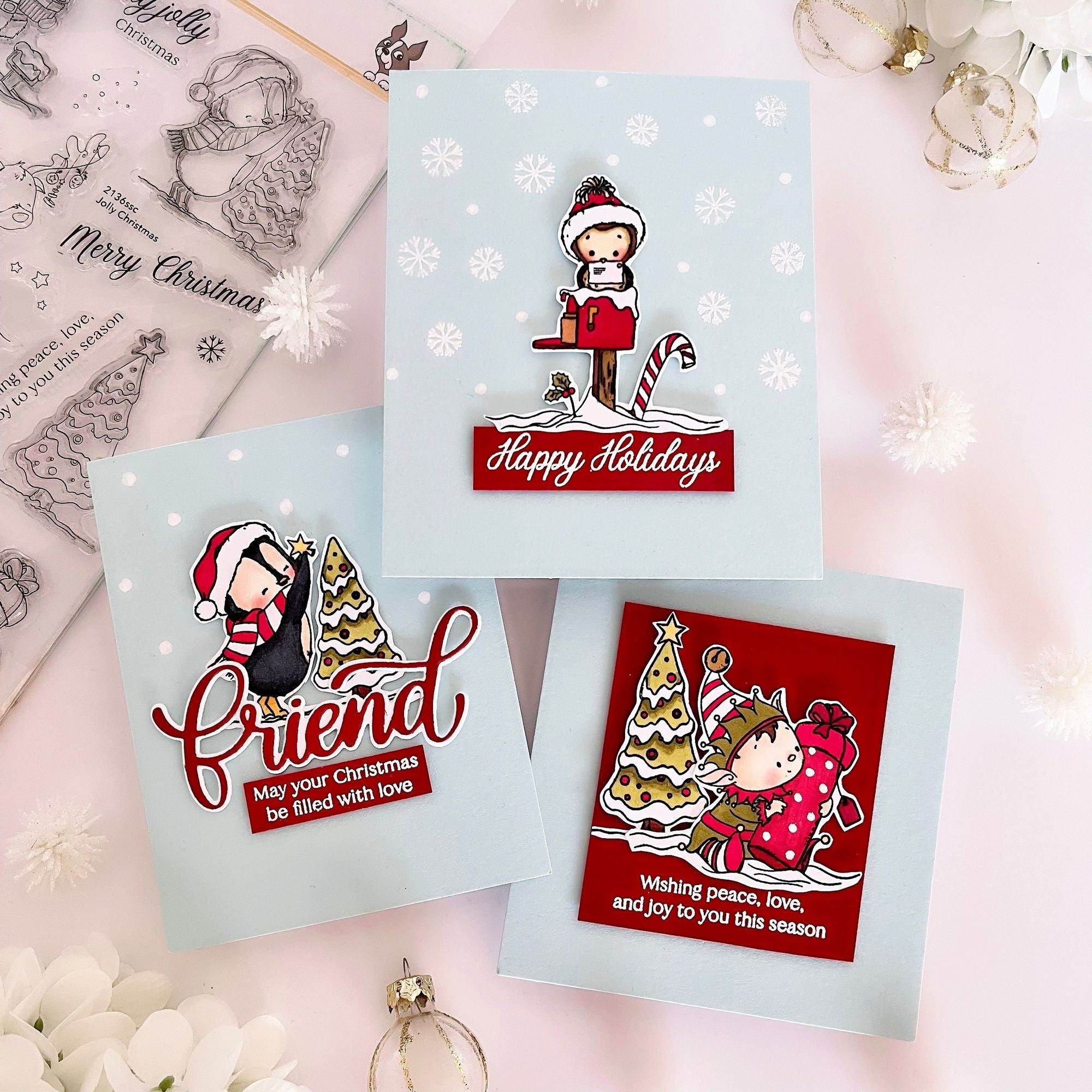 Simon Says Stamp Jolly Christmas Wafer Dies 1227sdc Festive Fun Christmas Cards