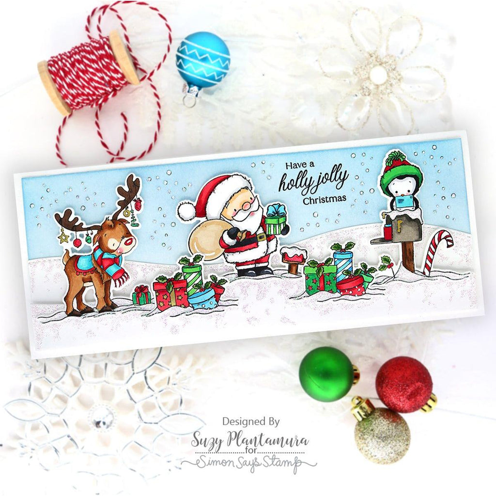 Simon Says Stamp Festive Fun Collection Stamps and Coordinating Dies set895sd