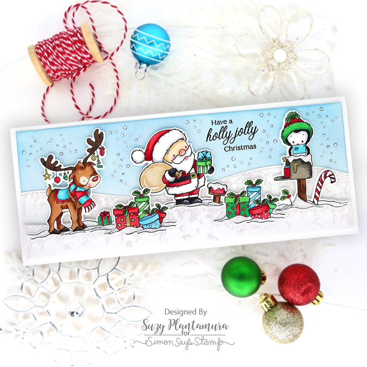 Simon Says Stamp Festive Fun Collection Stamps and Coordinating Dies set895sd