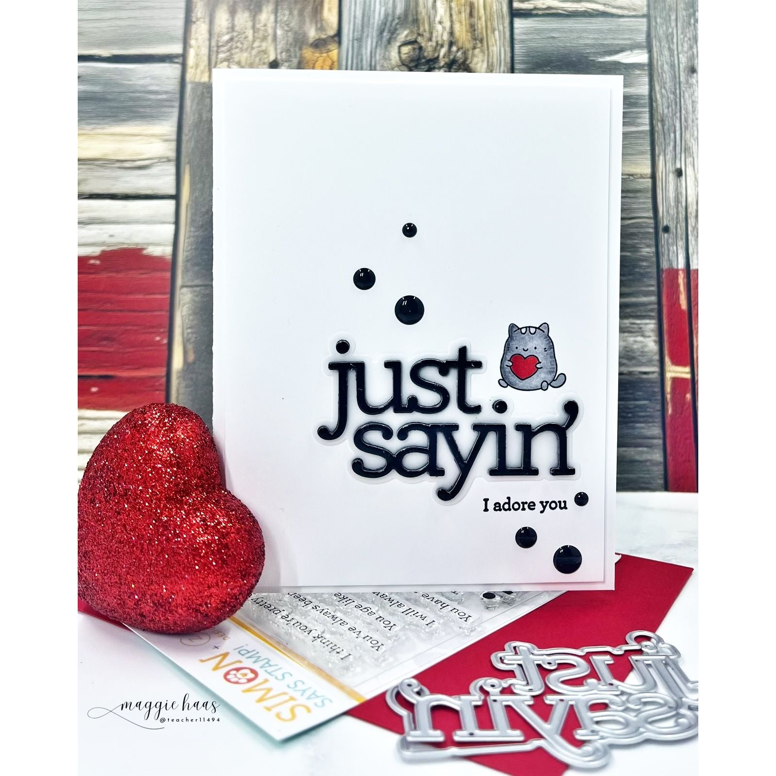 Simon Says Stamps and Dies Journal Jamboree set1123jj DieCember Love Card