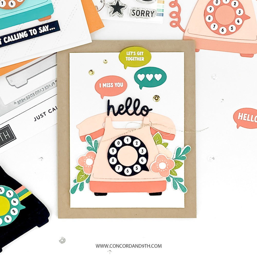 Concord & 9th Gold Enamel Dots 12037 hello