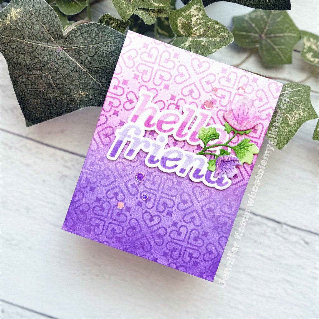 Simon Says Stencils Just My Type Friend 1015stc Sweetheart Friend Card | color-code:ALT01