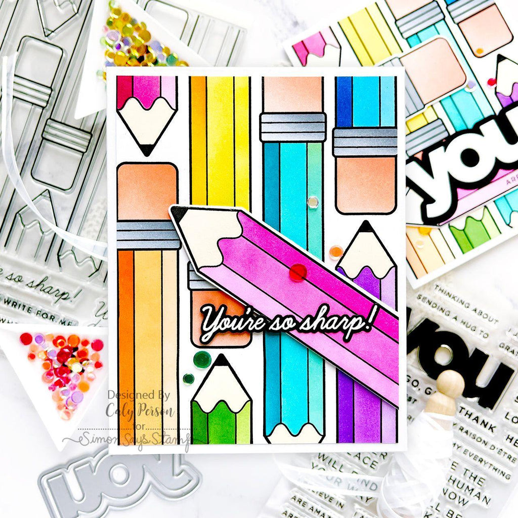 Simon Says Stamps and Dies Just Write set832jw Cheering for You Encouragement Card | color-code:ALT03