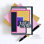 CZ Design Just a Note 2 Wafer Dies czd234c Celebrate Just a Note Card