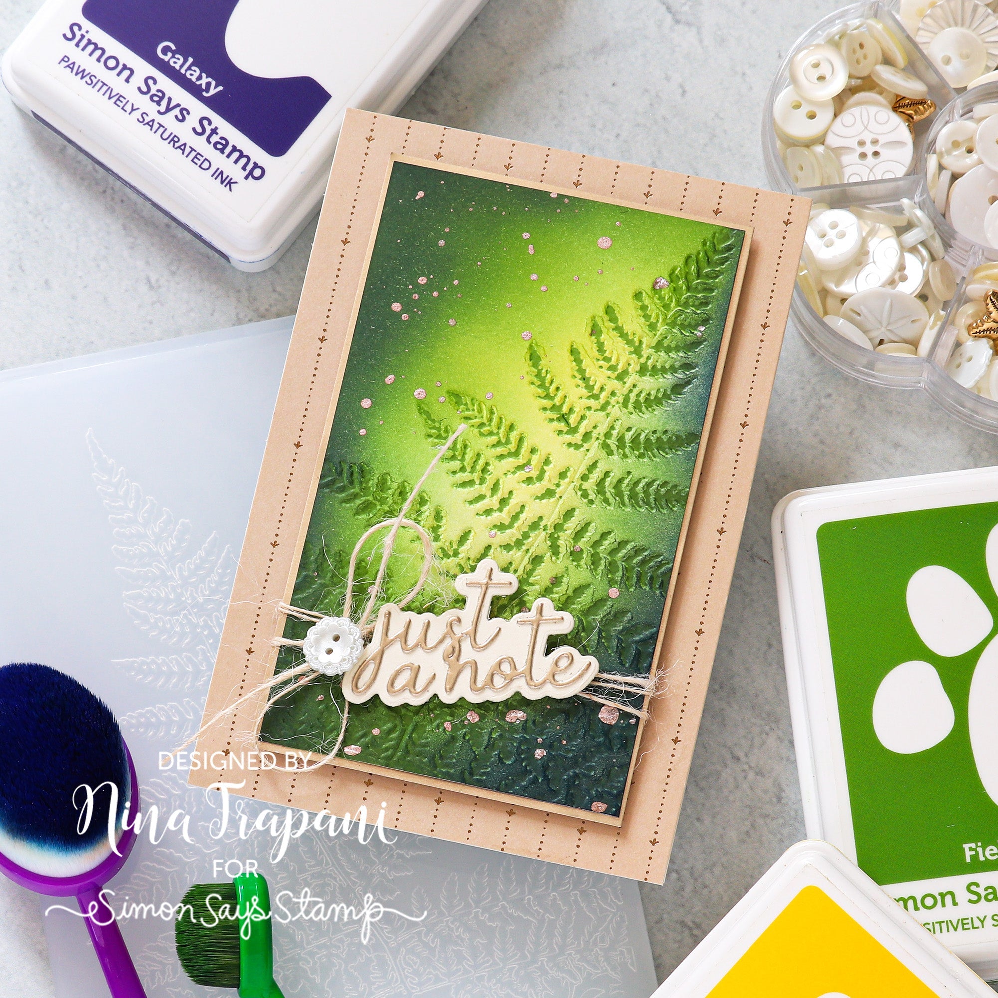 CZ Design Just A Note Wafer Dies czd202 Just A Note Card