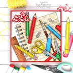 CZ Design Just A Note Wafer Dies czd202 Just A Note Apples Card  Back to School Card | color-code:ALT04