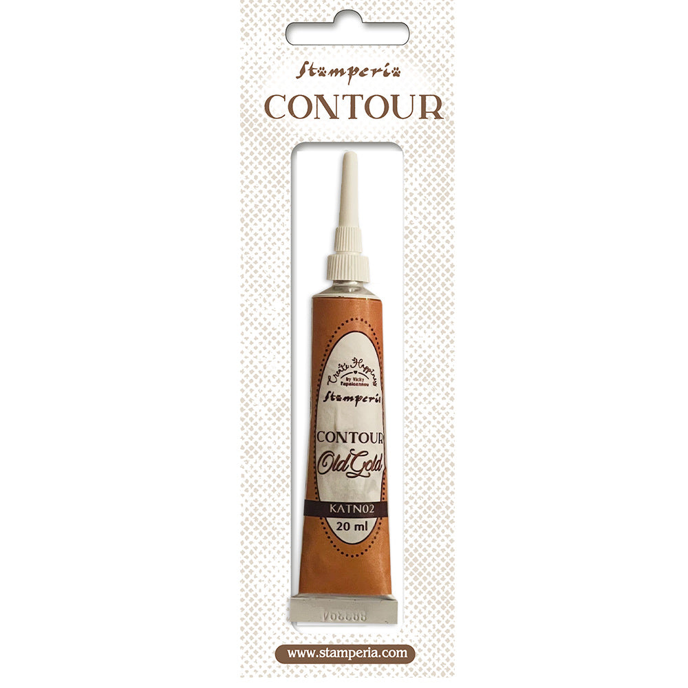 Stamperia Create Happiness Contour Liner Old Gold katn02