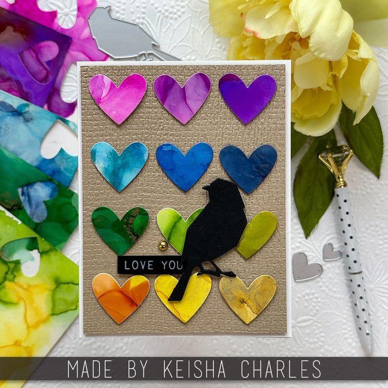 Tim Holtz Sizzix Vault Lovebirds Thinlits Dies 666566 love you