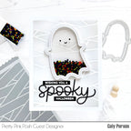 Pretty Pink Posh Spooky Glass Shaker Beads shaker card