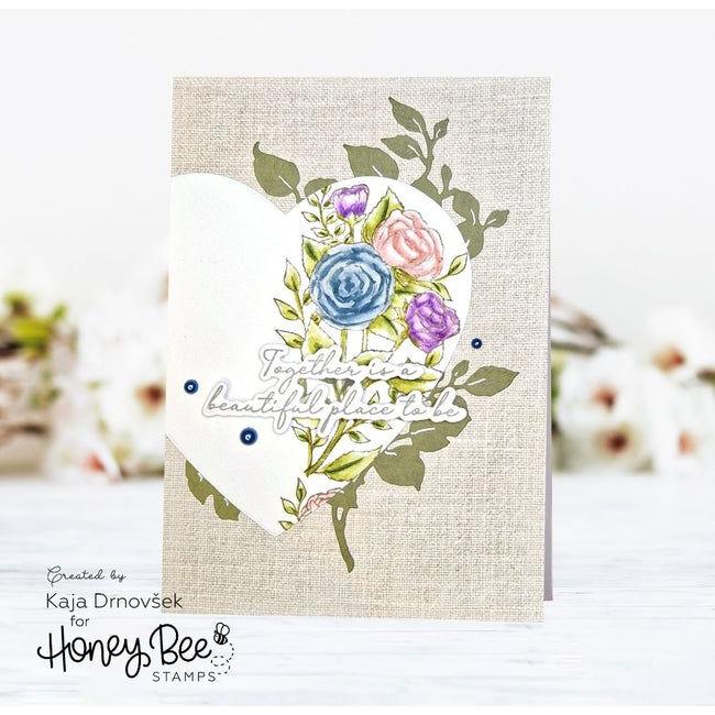 Honey Bee Vintage Flora Clear Stamps hbst-526 Friendship Card