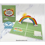 Karen Burniston Arch Pop Up and Rainbow Add On Die Set rainbow