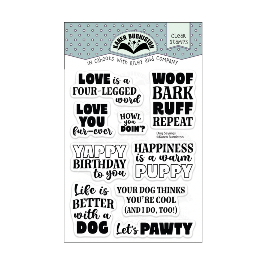 Karen Burniston Dog Sayings Clear Stamps cs026