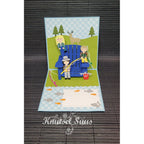 Karen Burniston Fishing Clear Stamp and Fishing Boat Add Ons Die Set camping