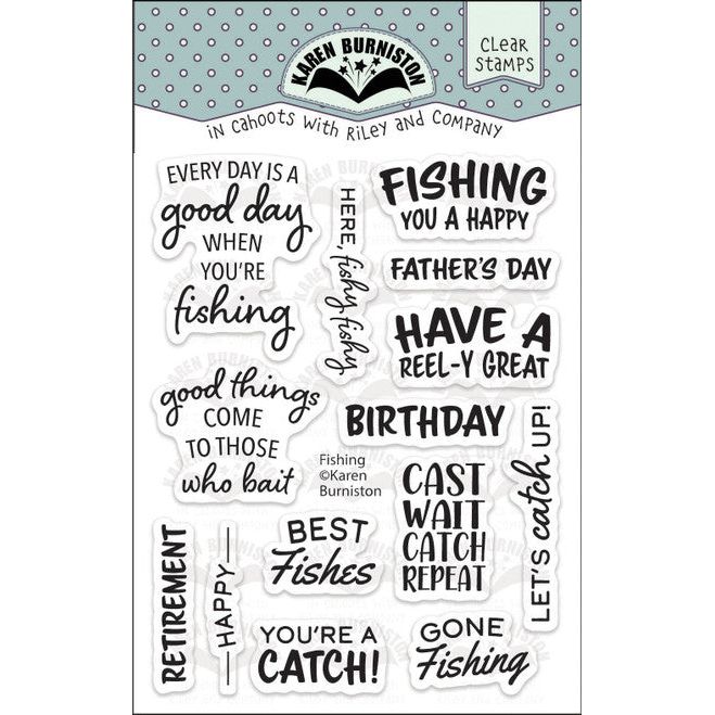 Karen Burniston Fishing Clear Stamps cs013
