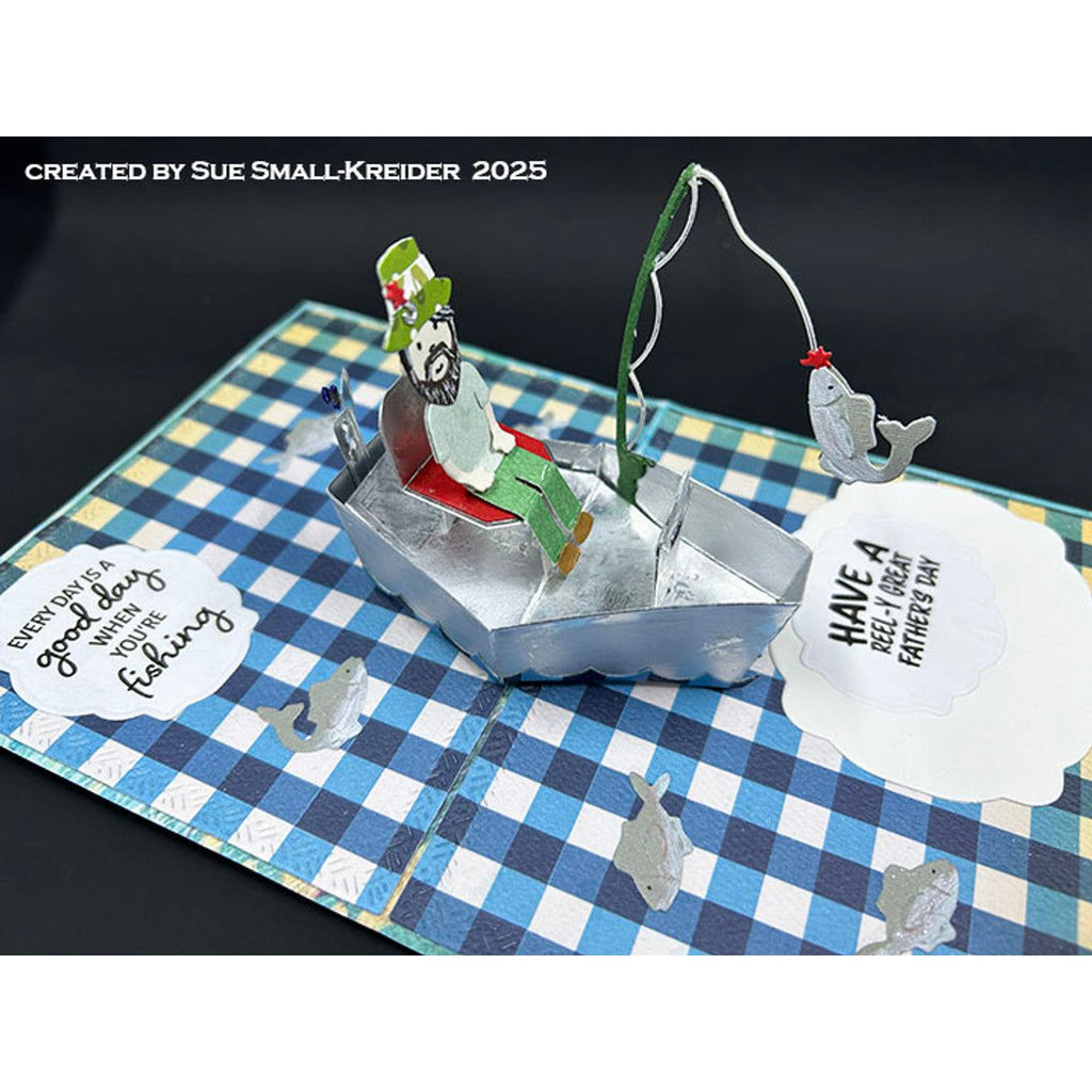 Karen Burniston Fishing Clear Stamps cs013 boat