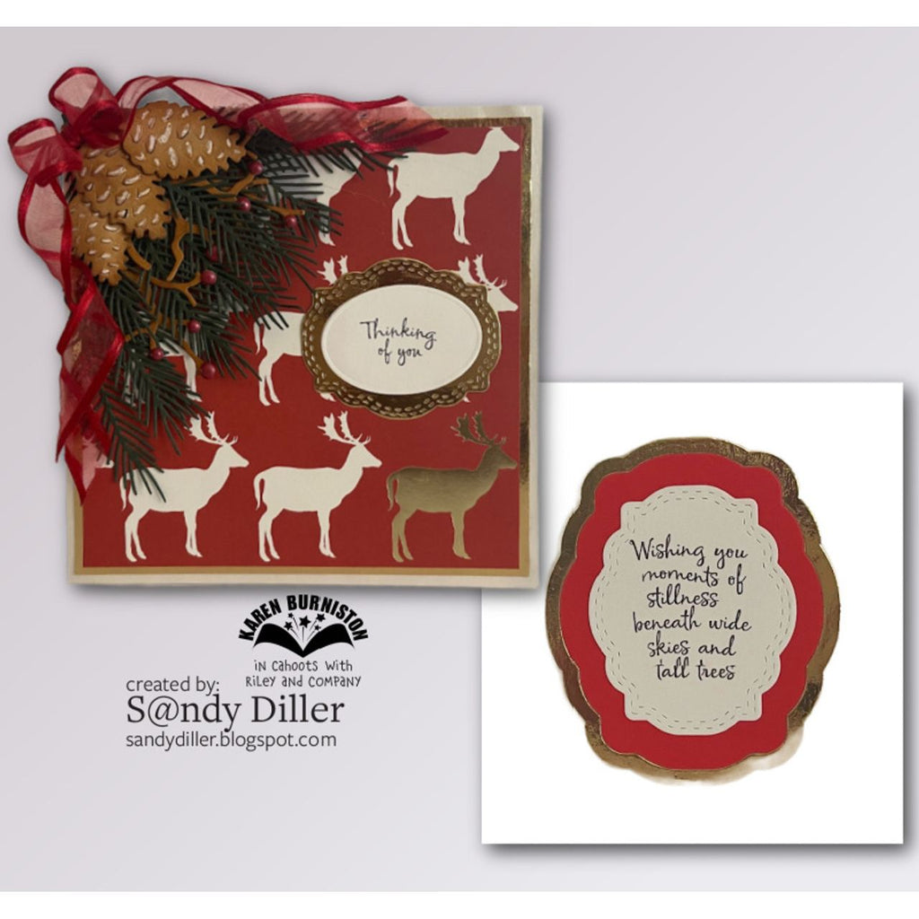 Karen Burniston Greeting Labels Dies 1312 deer