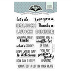 Karen Burniston Mealtime Phrases Clear Stamps cs035