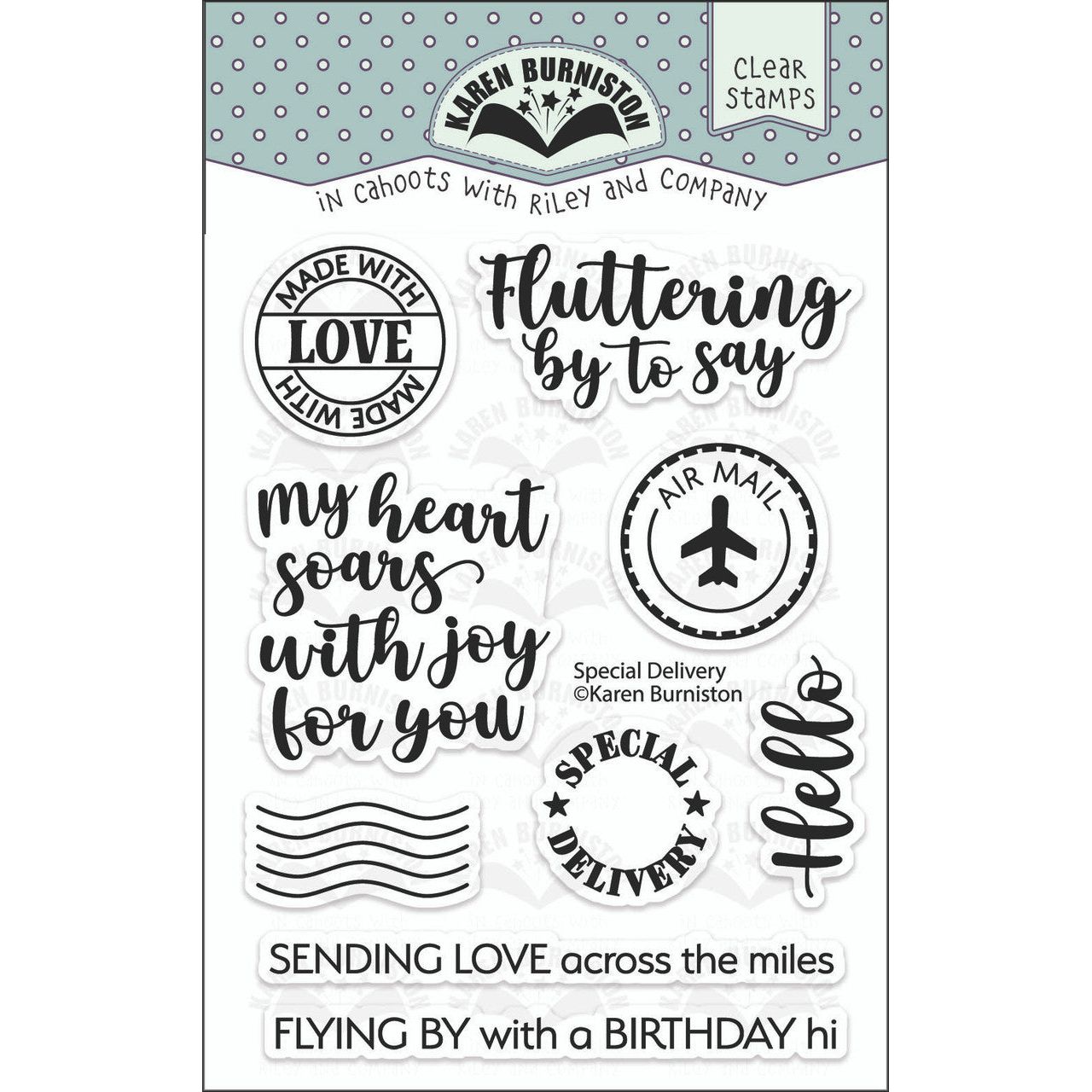 Karen Burniston Special Delivery Clear Stamps cs009
