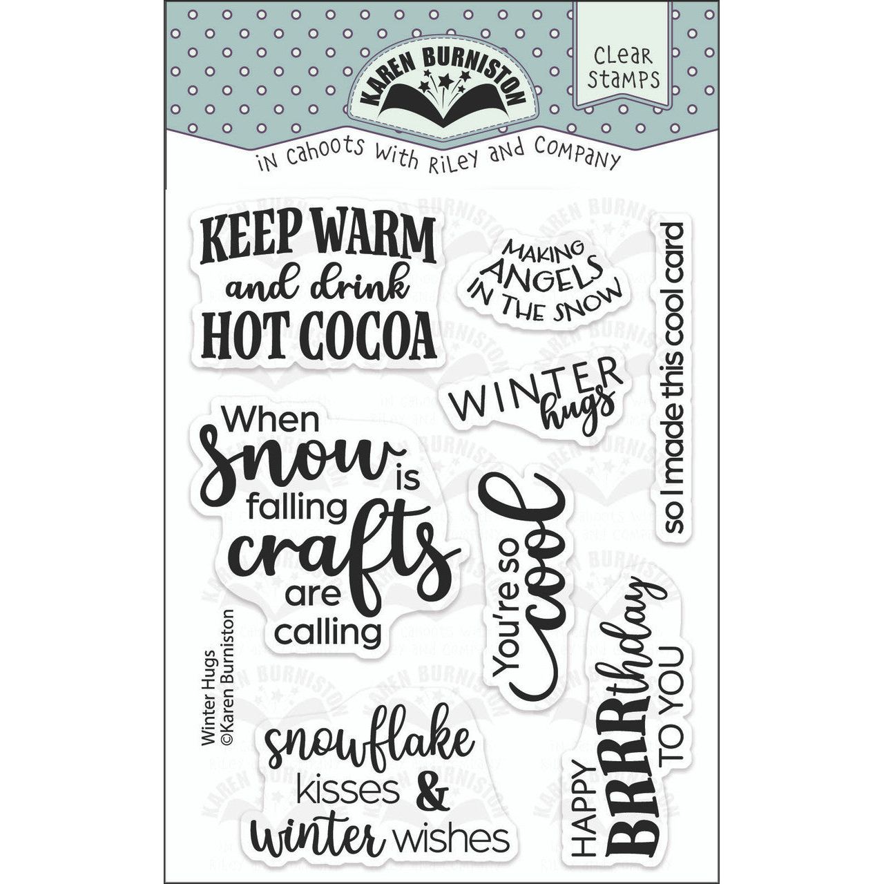 Karen Burniston Winter Hugs Clear Stamps cs007