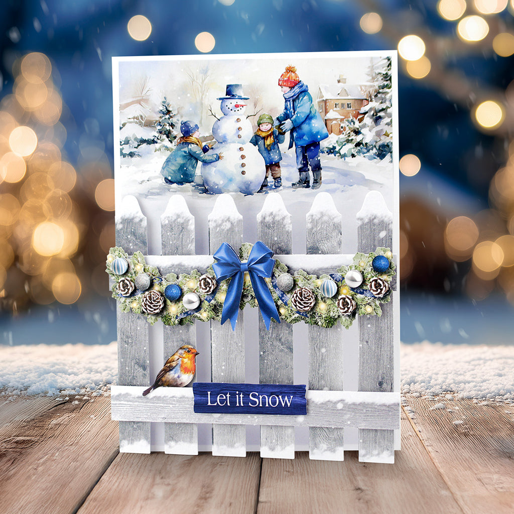 Katy Sue Designs Die Cut Decoupage Christmas Floral Embellishments Winter 11-dcd735-w snow