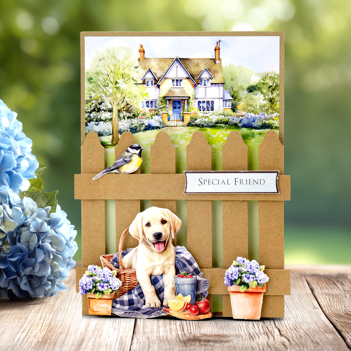 Katy Sue Designs Kraft 5x7 Picket Fence Cards and Envelopes 05-10030kpf friend