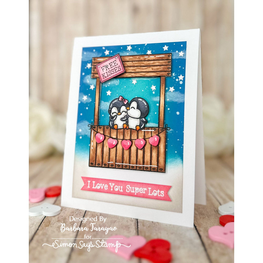 Simon Says Clear Stamps Kissing Booth 3014ssc Smitten Valentine's Day Card | color-code:ALT02