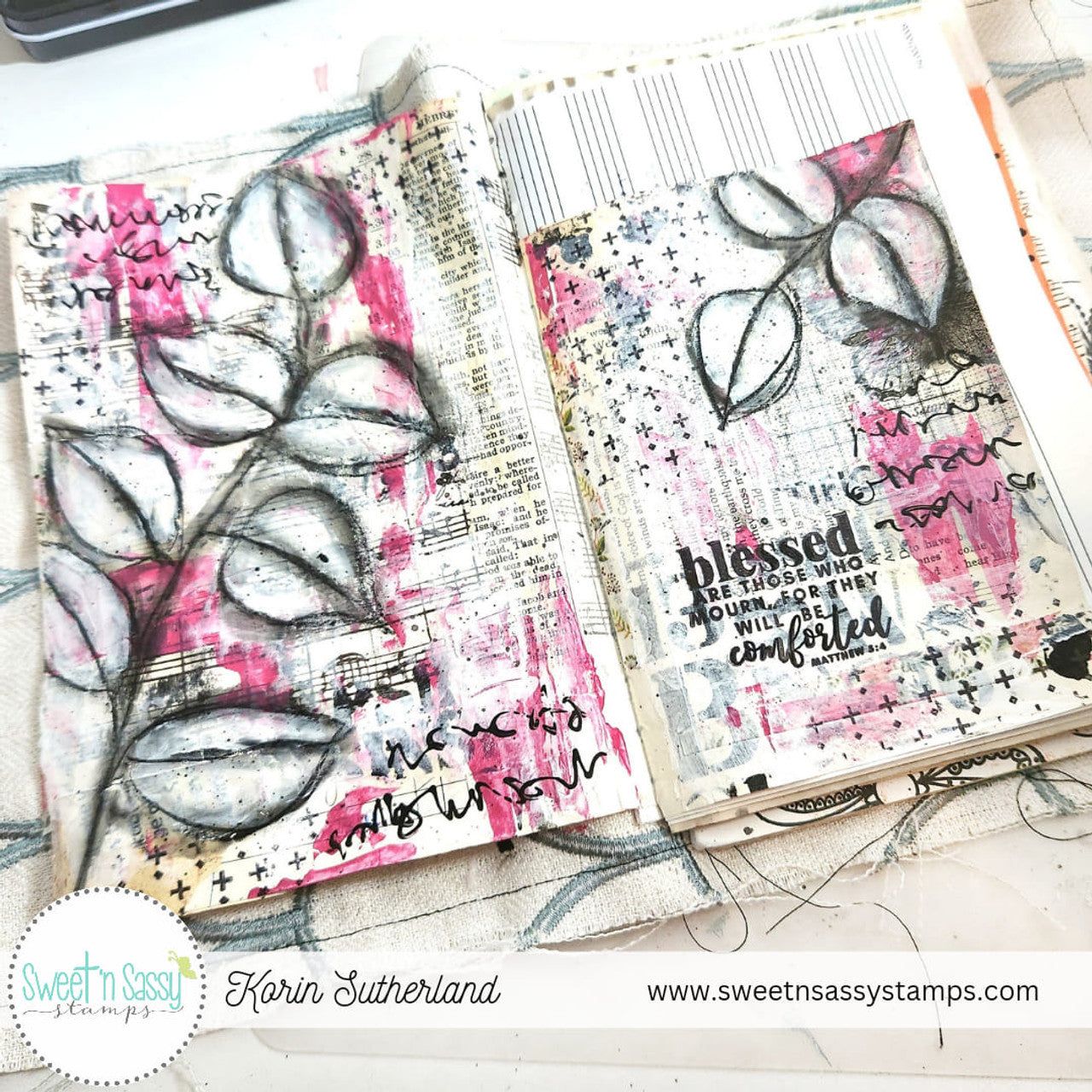 Sweet 'N Sassy The Lord Is Near Clear Stamps cws-24-008 Bible Journaling Card