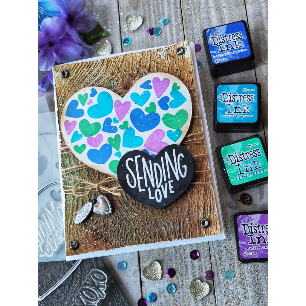 Simon Says Stamp Stencils Hearts In A Heart ssst221730c Smitten Love Card