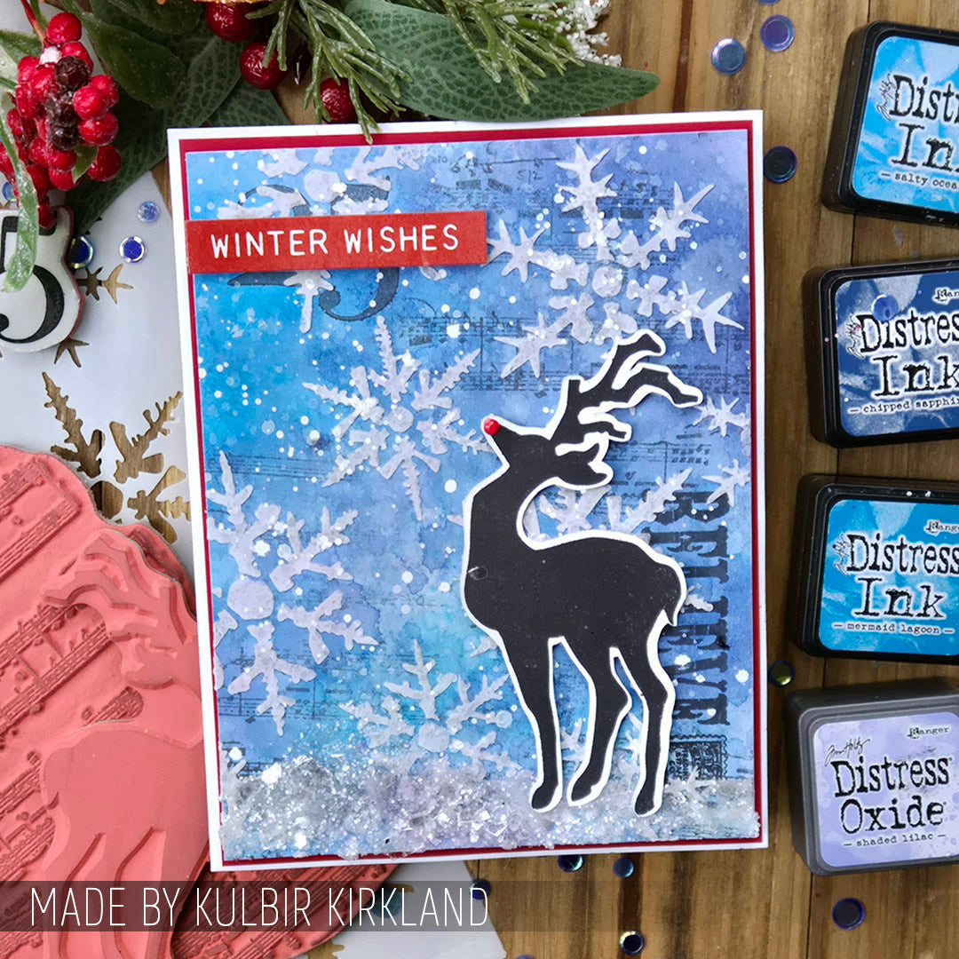 Tim Holtz Cling Rubber Stamps Season's Silhouettes cms117