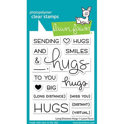 Lawn Fawn Long Distance Hugs Clear Stamps lf2510