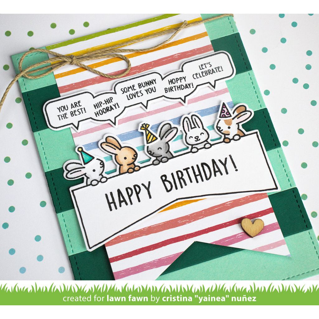 Lawn Fawn Set All the Party Hats Stamps and Dies lf6atpa critter birthday