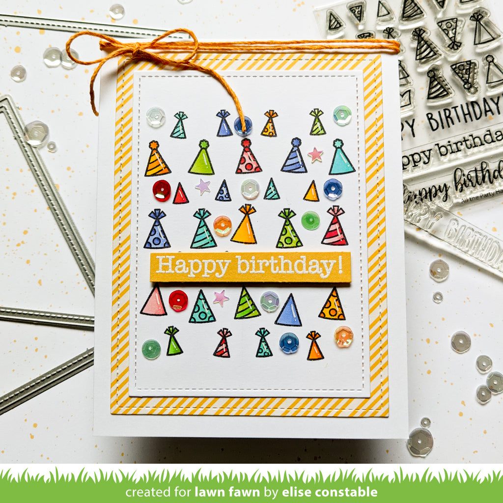 Lawn Fawn Set All the Party Hats Stamps and Dies lf6atpa critter birthday