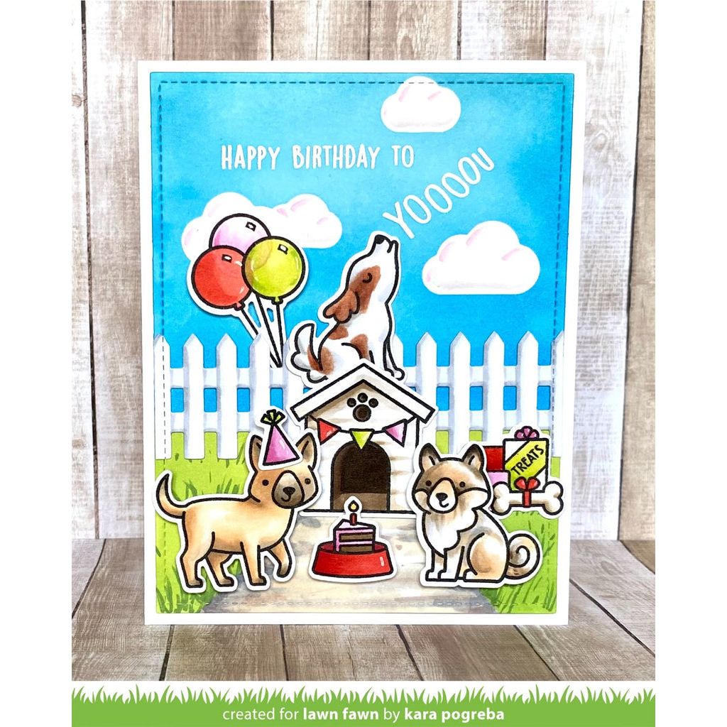 Lawn Fawn Yappy Birthday Clear Stamps lf3158 hbd | color-code:alt1