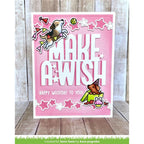 Lawn Fawn Yappy Birthday Add-On Clear Stamps lf3160 make a wish