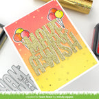 Lawn Fawn Confetti Background Hot Foil Plate lf3188 make a wish