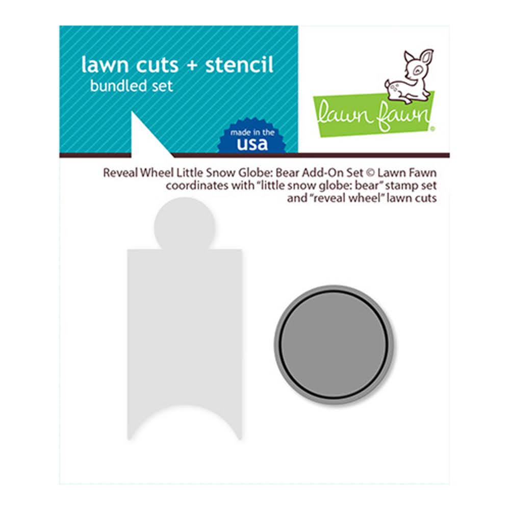 Lawn Fawn Reveal Wheel Little Snow Globe: Bear Add-On Set Die lf3276