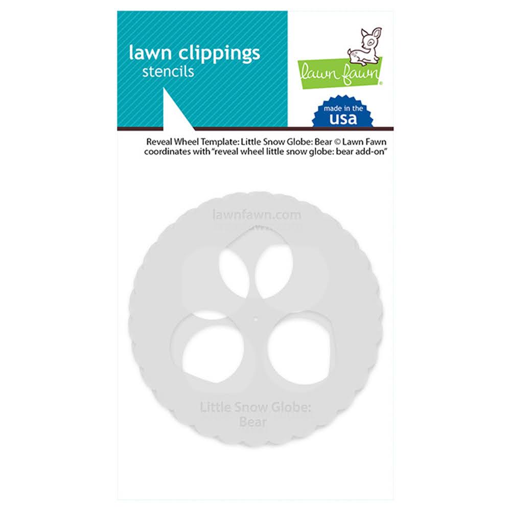 Lawn Fawn Reveal Wheel Templates: Little Snow Globe Bear lf3277